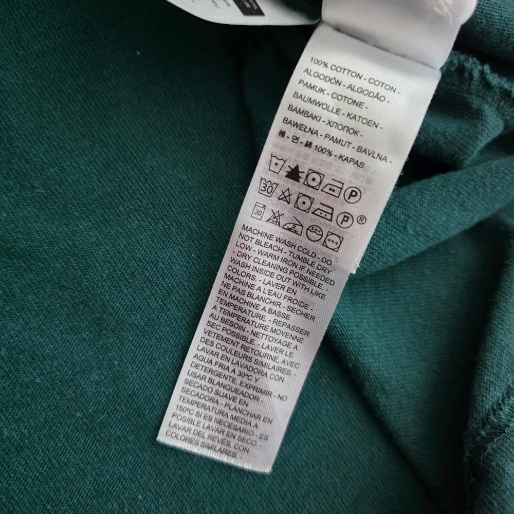 Levis Mens Relaxed Fit Rugby Shirt XL Cream Green Color Block Long Sleeve Polo